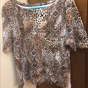 Charter Club, cheetah print blouse. Women’s XL
